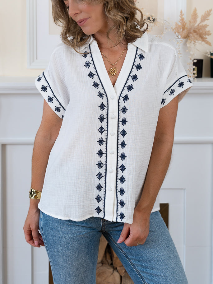 White Camila Blouse