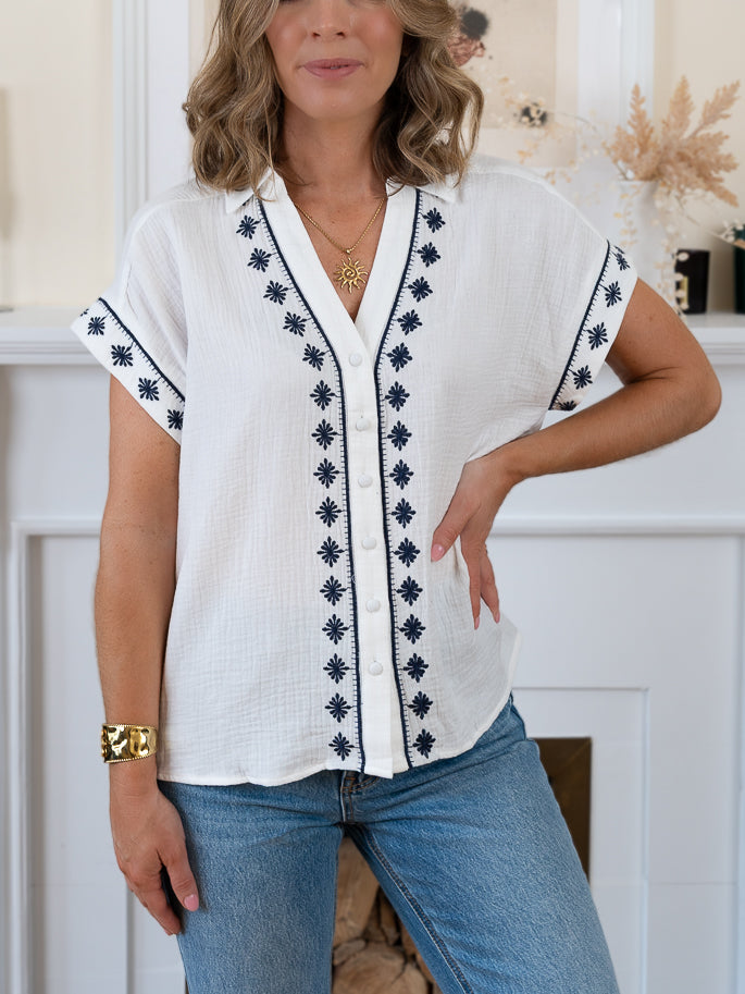White Camila Blouse