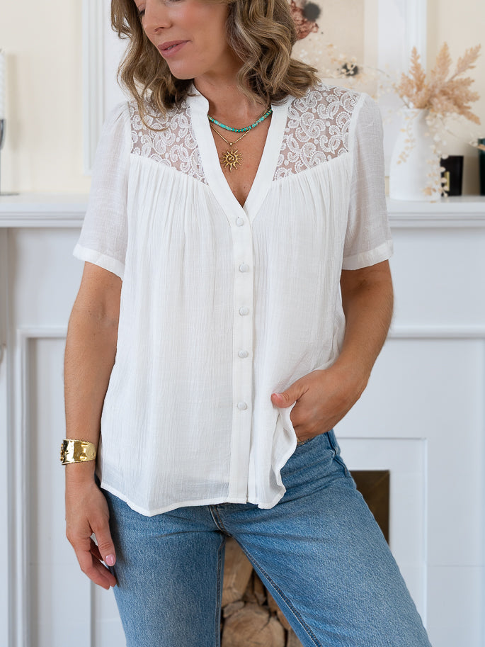 White Clemence Blouse