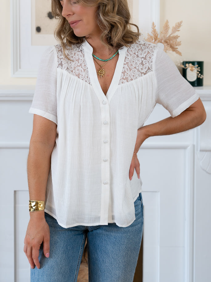 White Clemence Blouse