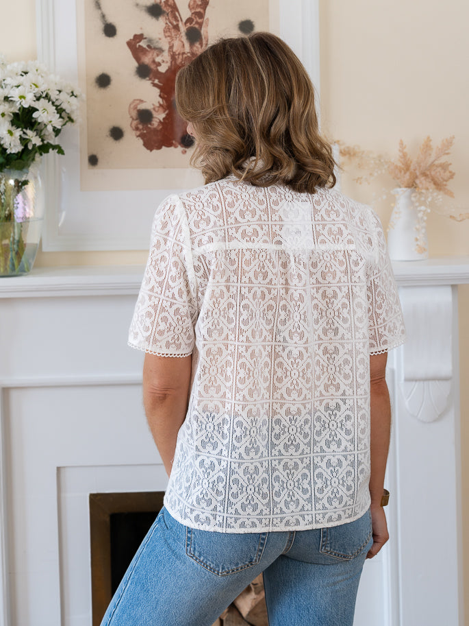 White Julie Blouse