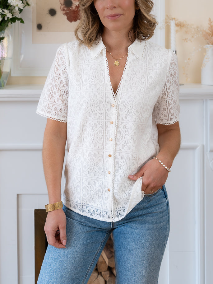 White Julie Blouse