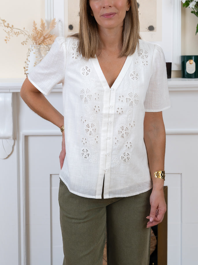 White Marlyn Blouse
