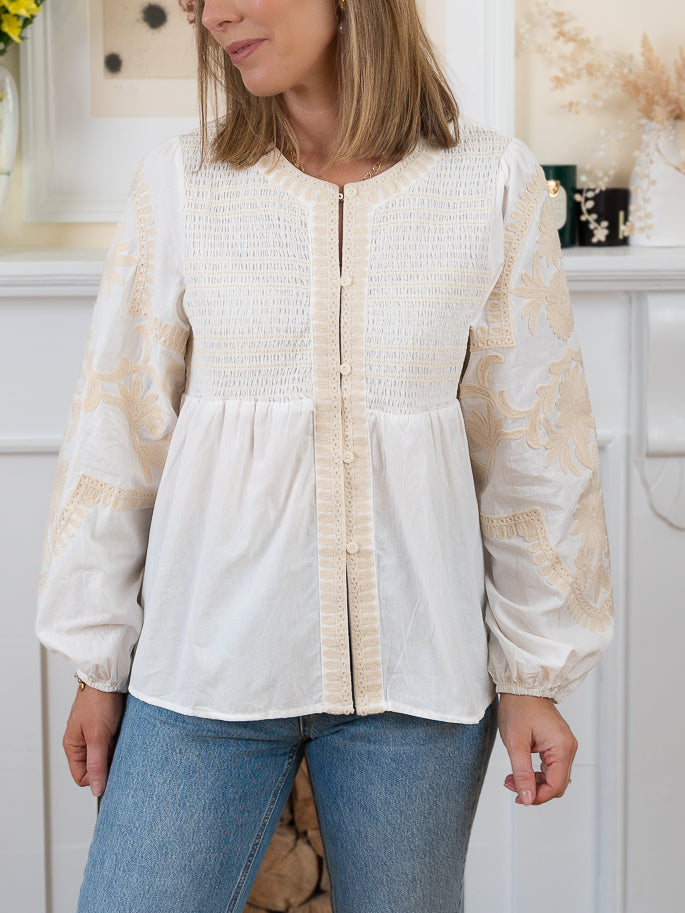 White Maya Blouse