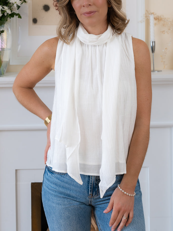 White Sandra Top