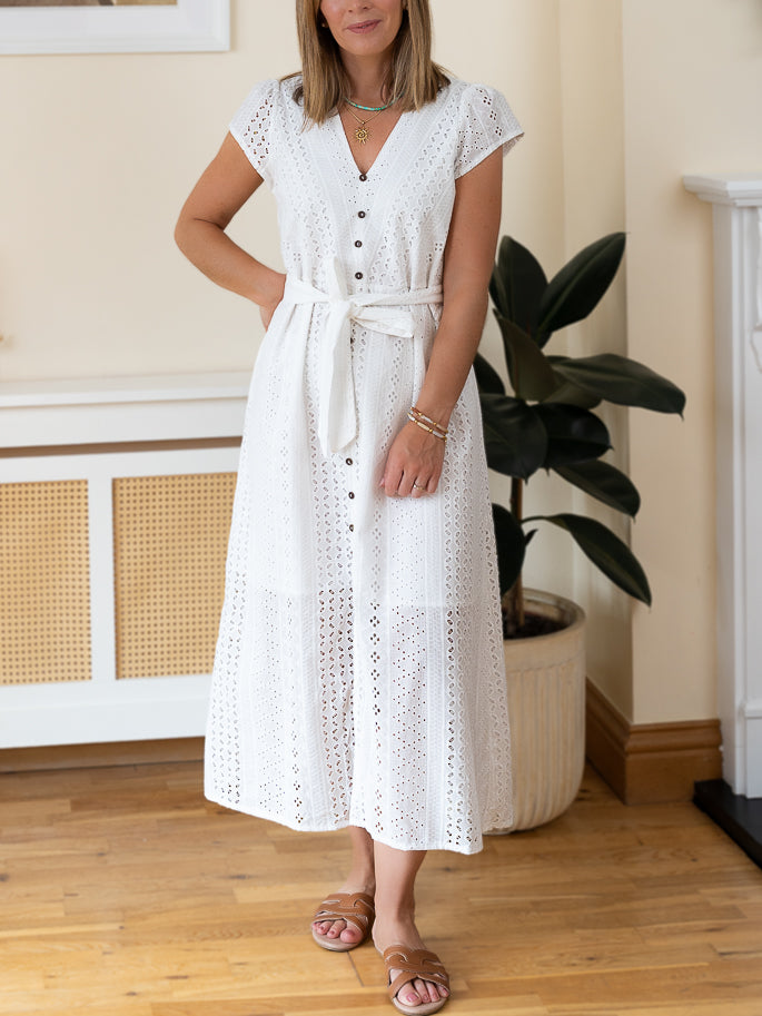 White Simone Dress