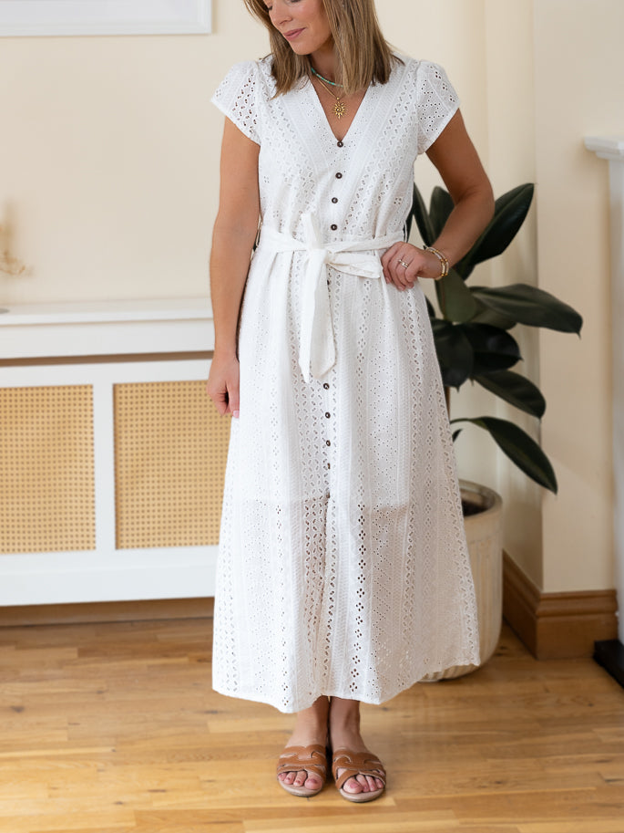White Simone Dress