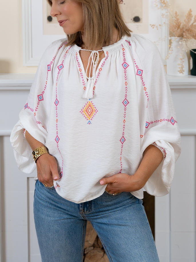 White Amelie Blouse