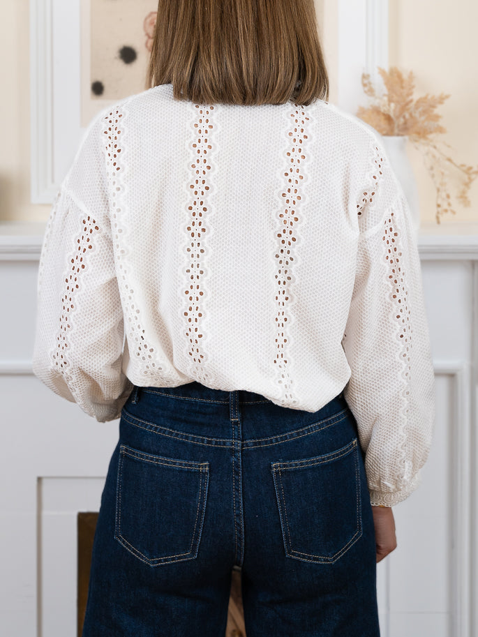 White Celine Blouse