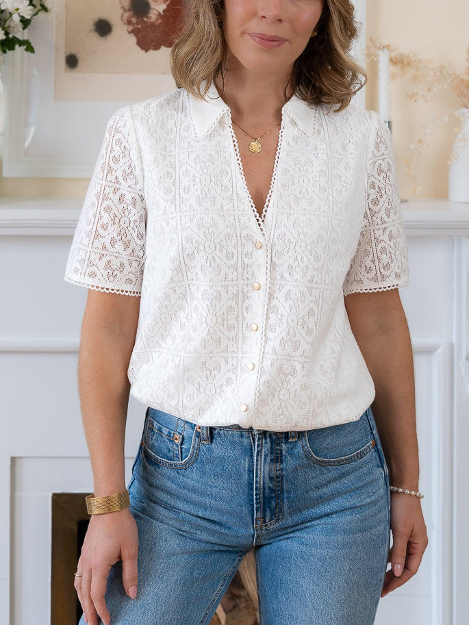 White Julie Blouse