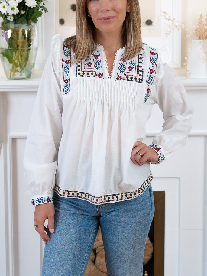 White Lucile Blouse