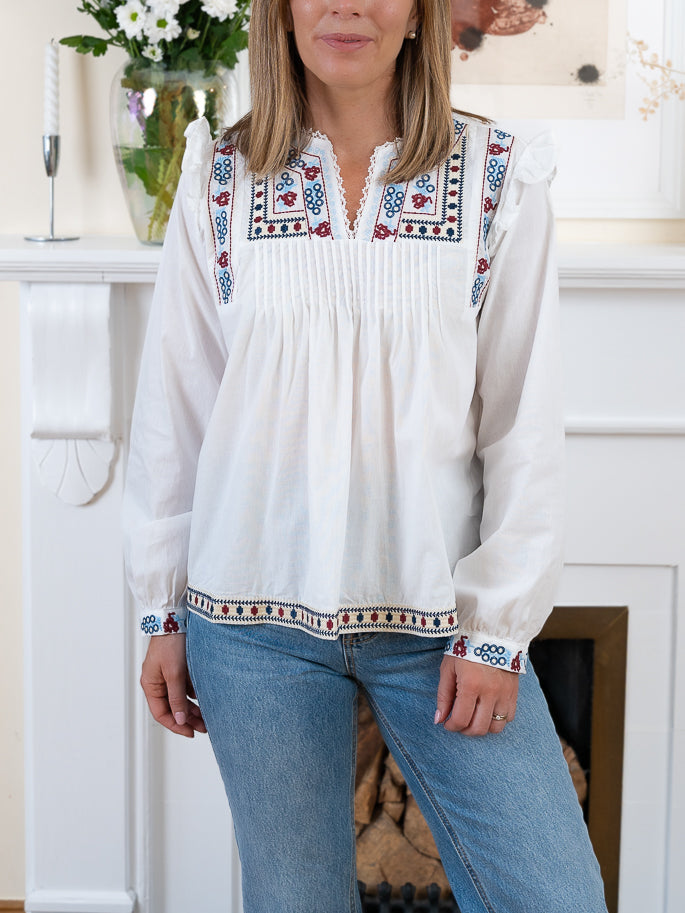 White Lucile Blouse