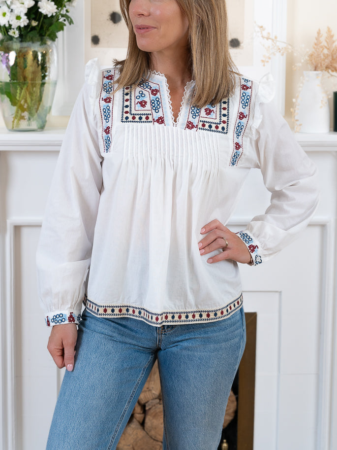 White Lucile Blouse