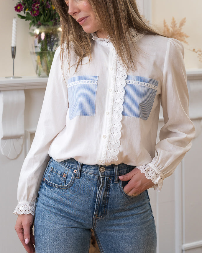 White Zelia Blouse