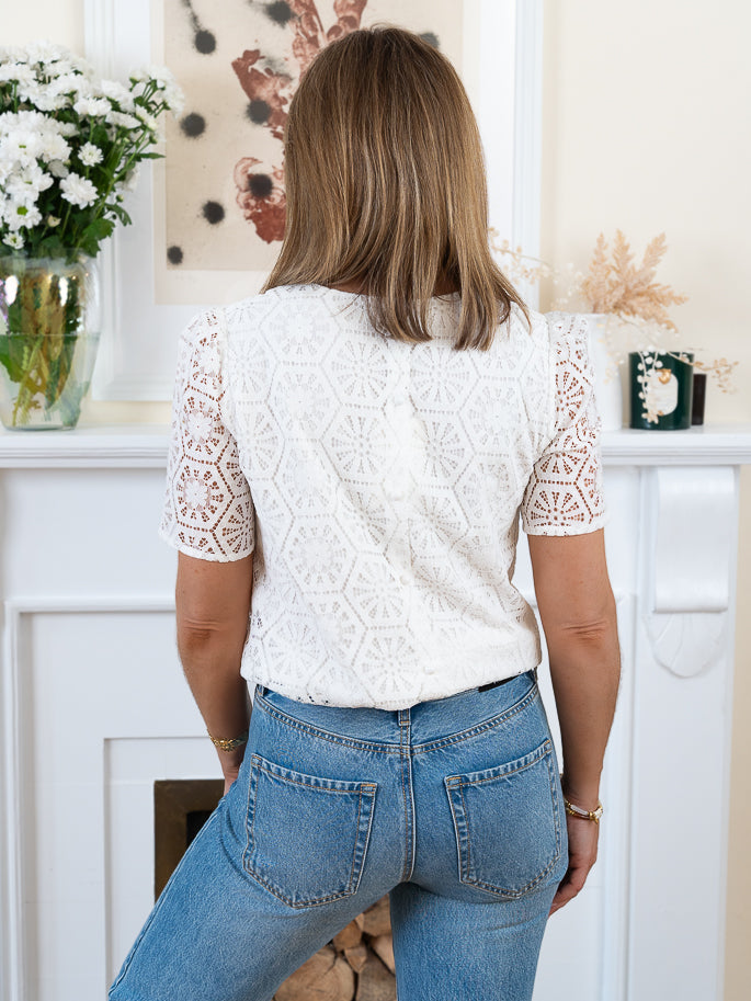White lindsey Top