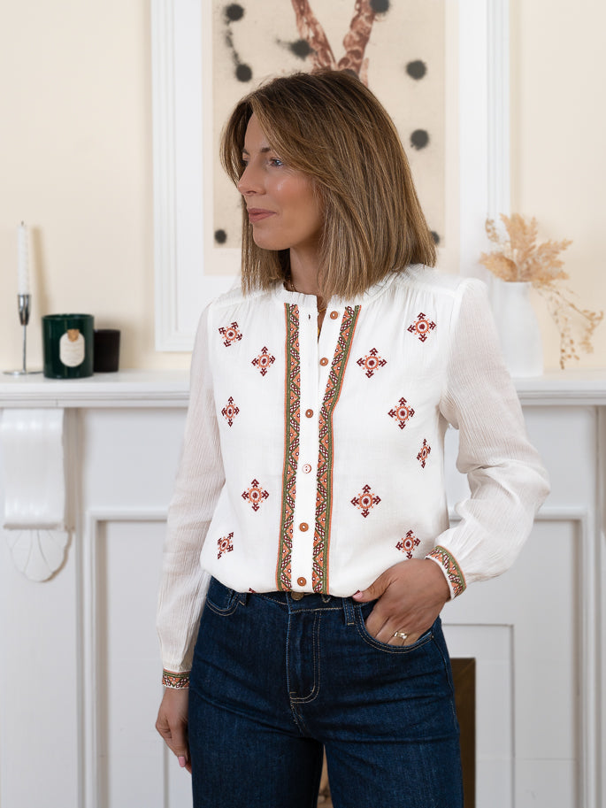 White phil blouse