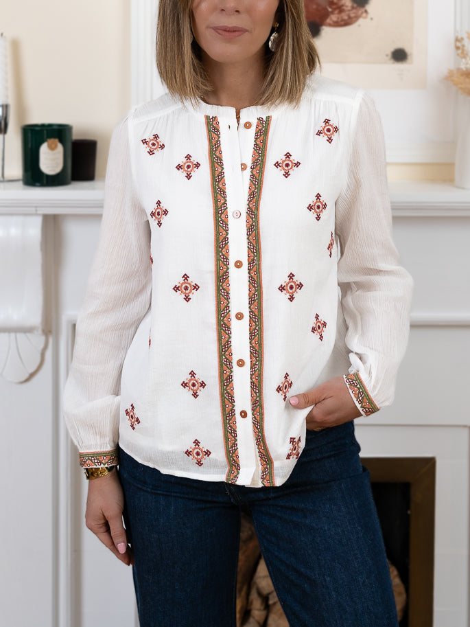 White phil blouse