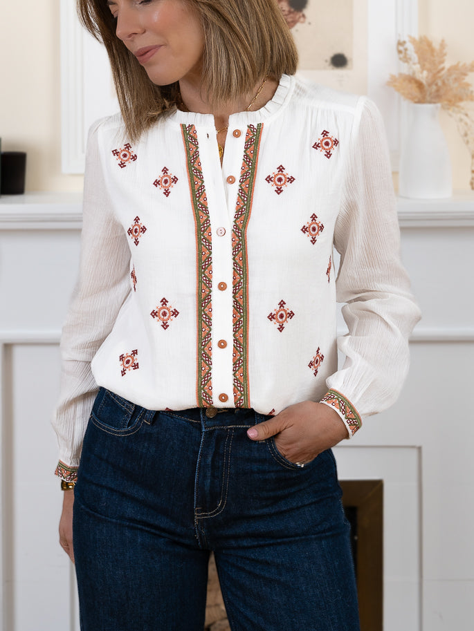 White phil blouse