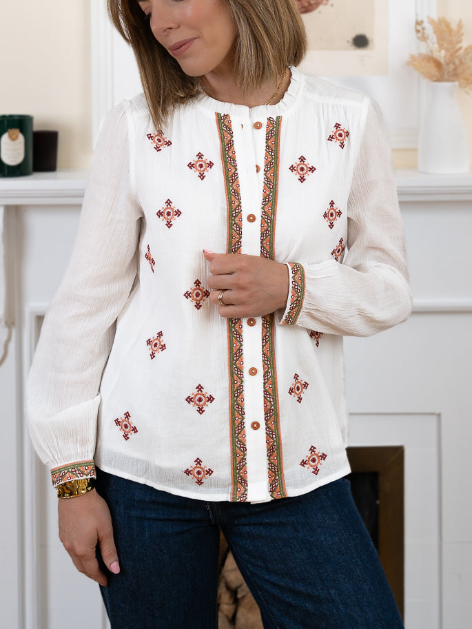 White phil blouse