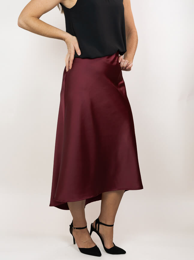 Wine Ambre Skirt