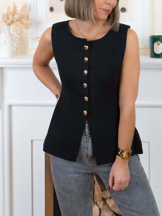 Black Caxie Waistcoat