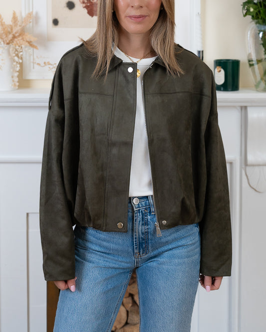 khaki Chelsea bomber