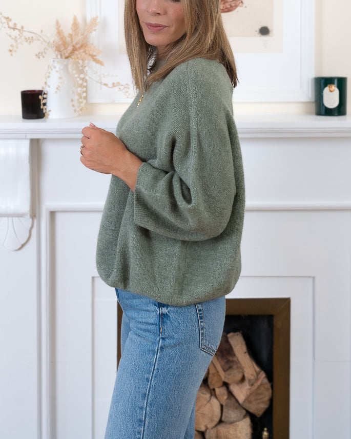 Khaki Colette Alpaca Jumper