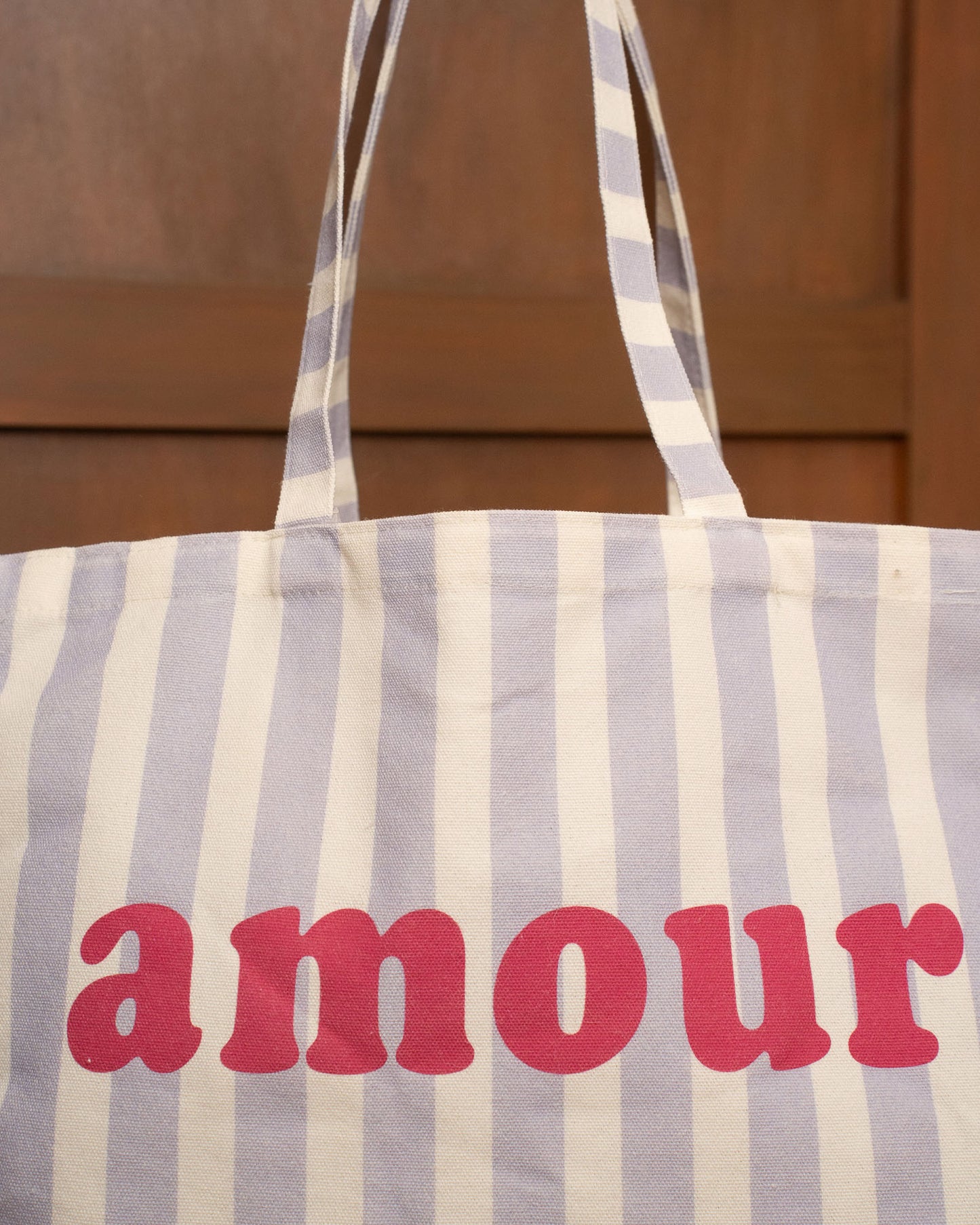 Amour Tote – Lilac Stripes