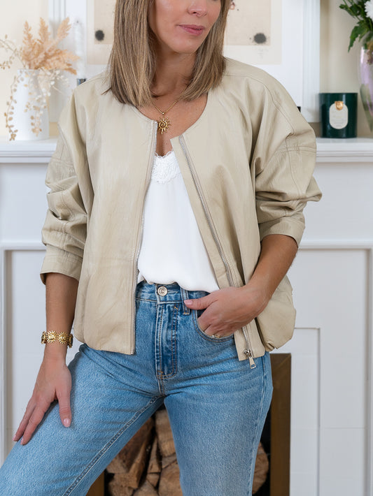 Beige Arizona  Bomber