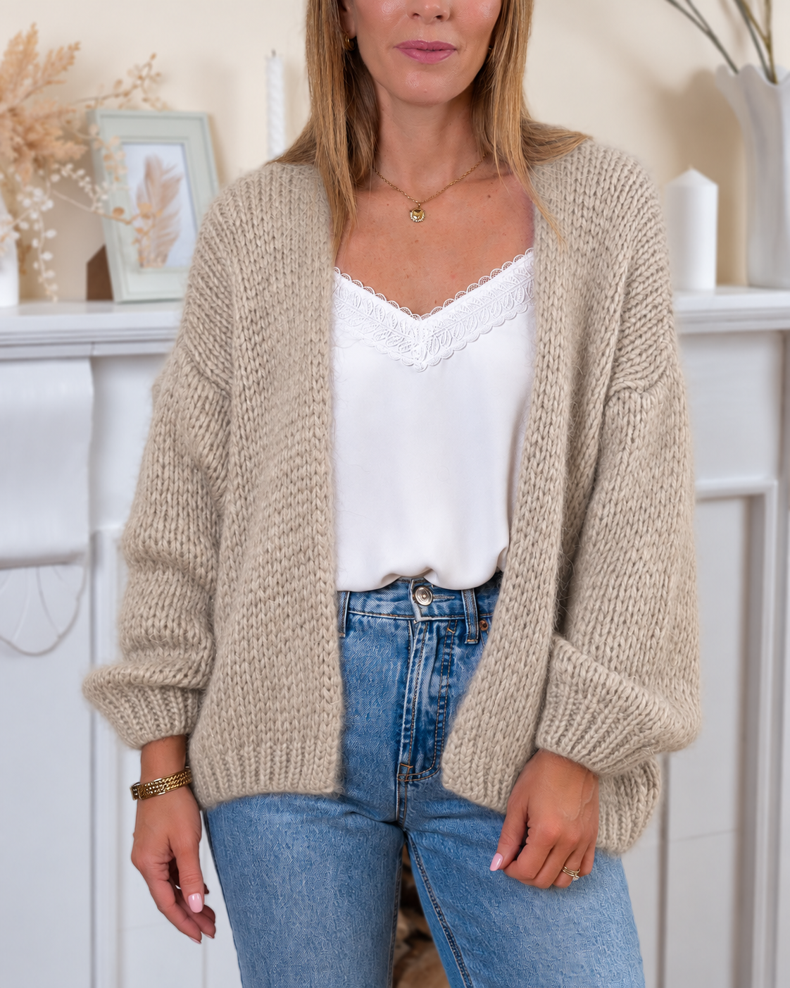 Beige Audrey Cardigan (Dispatch 05/10)