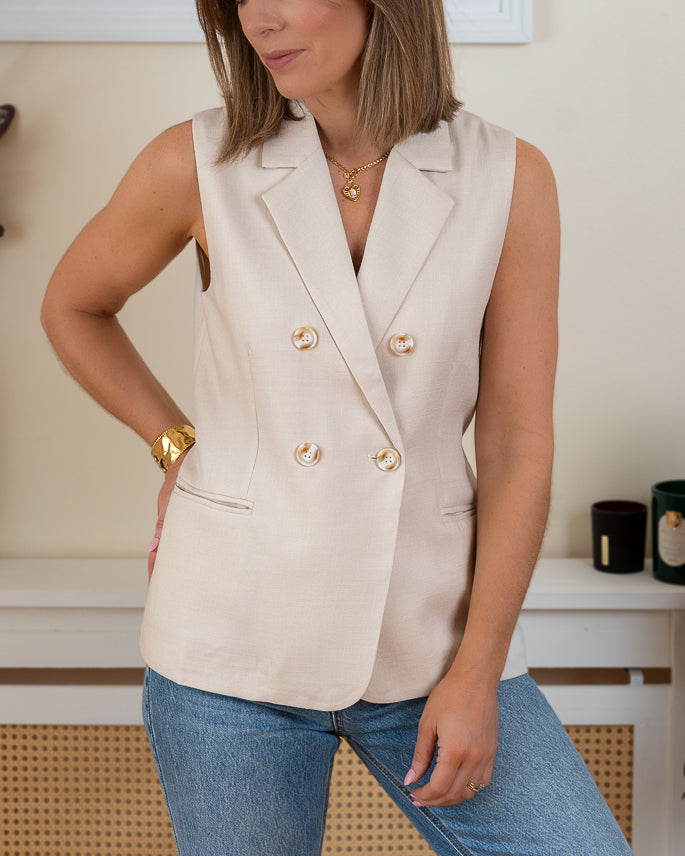 Beige Ivy Waistcoat