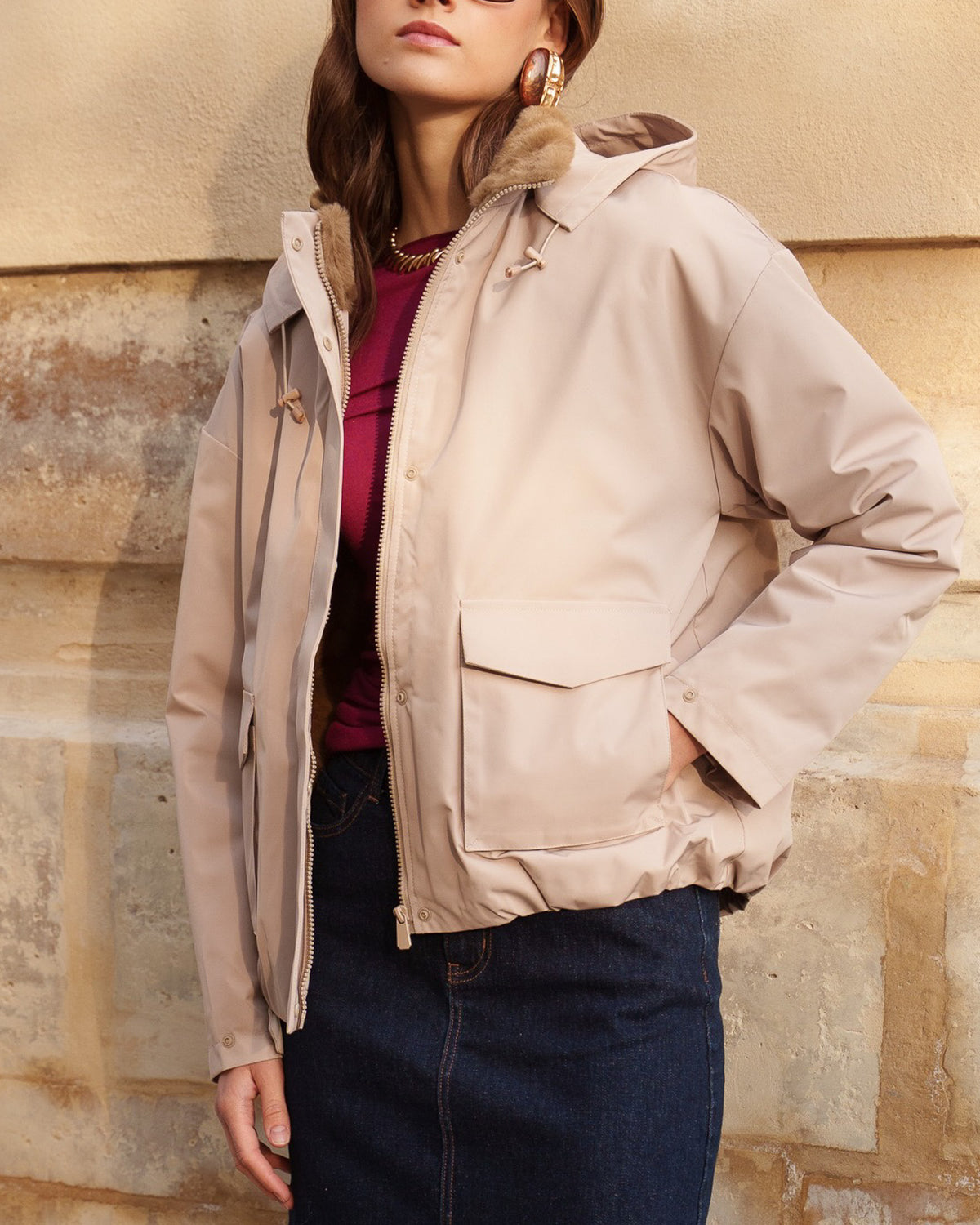 Beige Jonas Waterproof Jacket