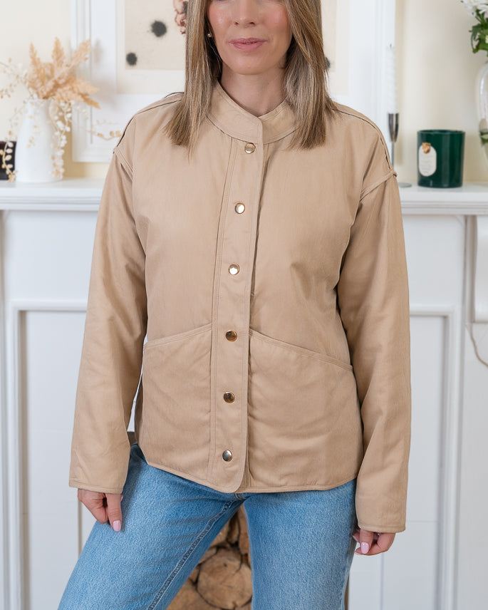 Beige Lisboa Bomber