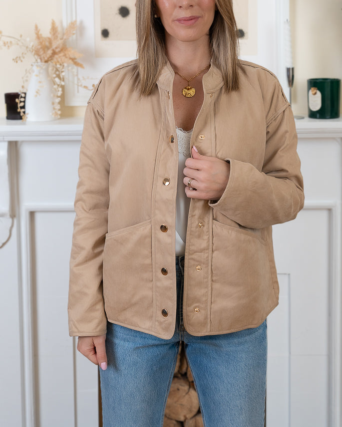 Beige Lisboa Bomber