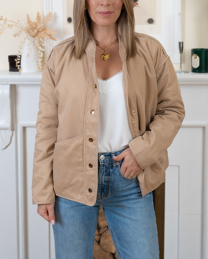 Beige Lisboa Bomber