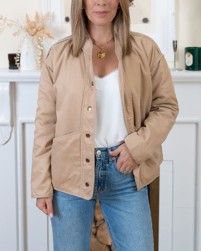 Beige Lisboa Bomber