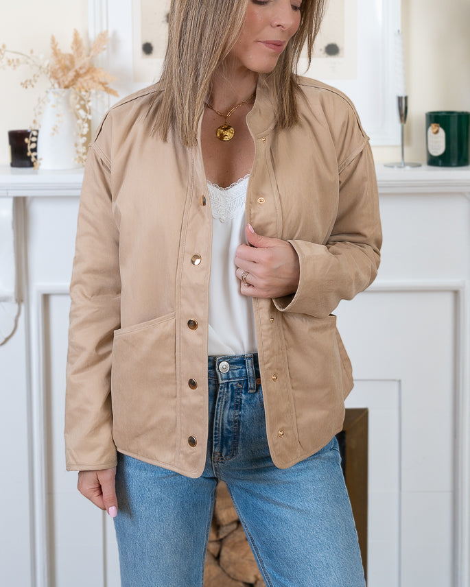 Beige Lisboa Bomber
