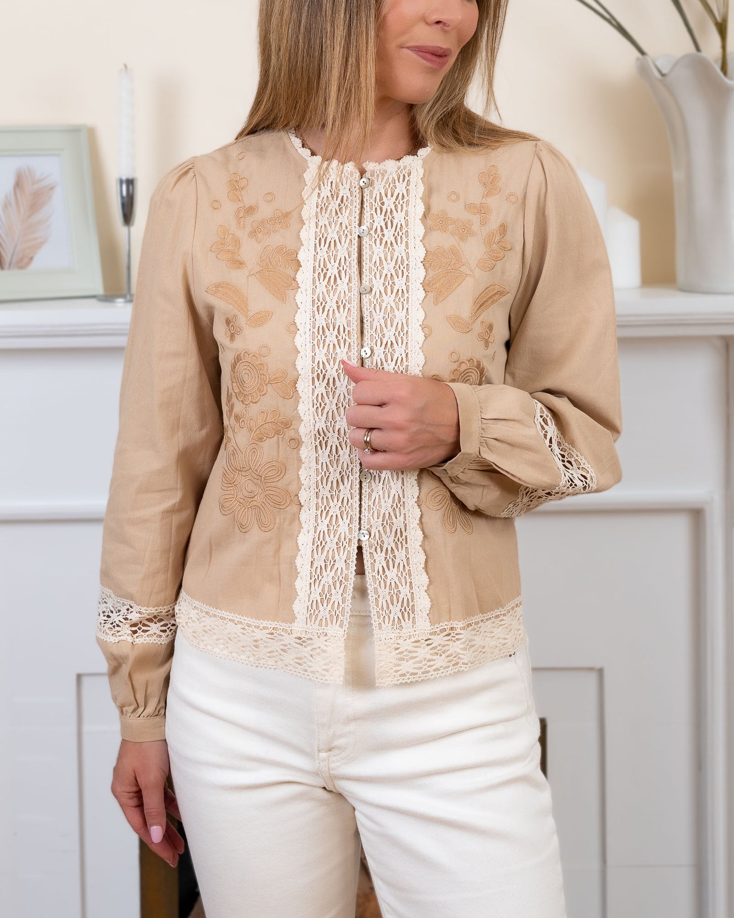 Beige Marianne Blouse