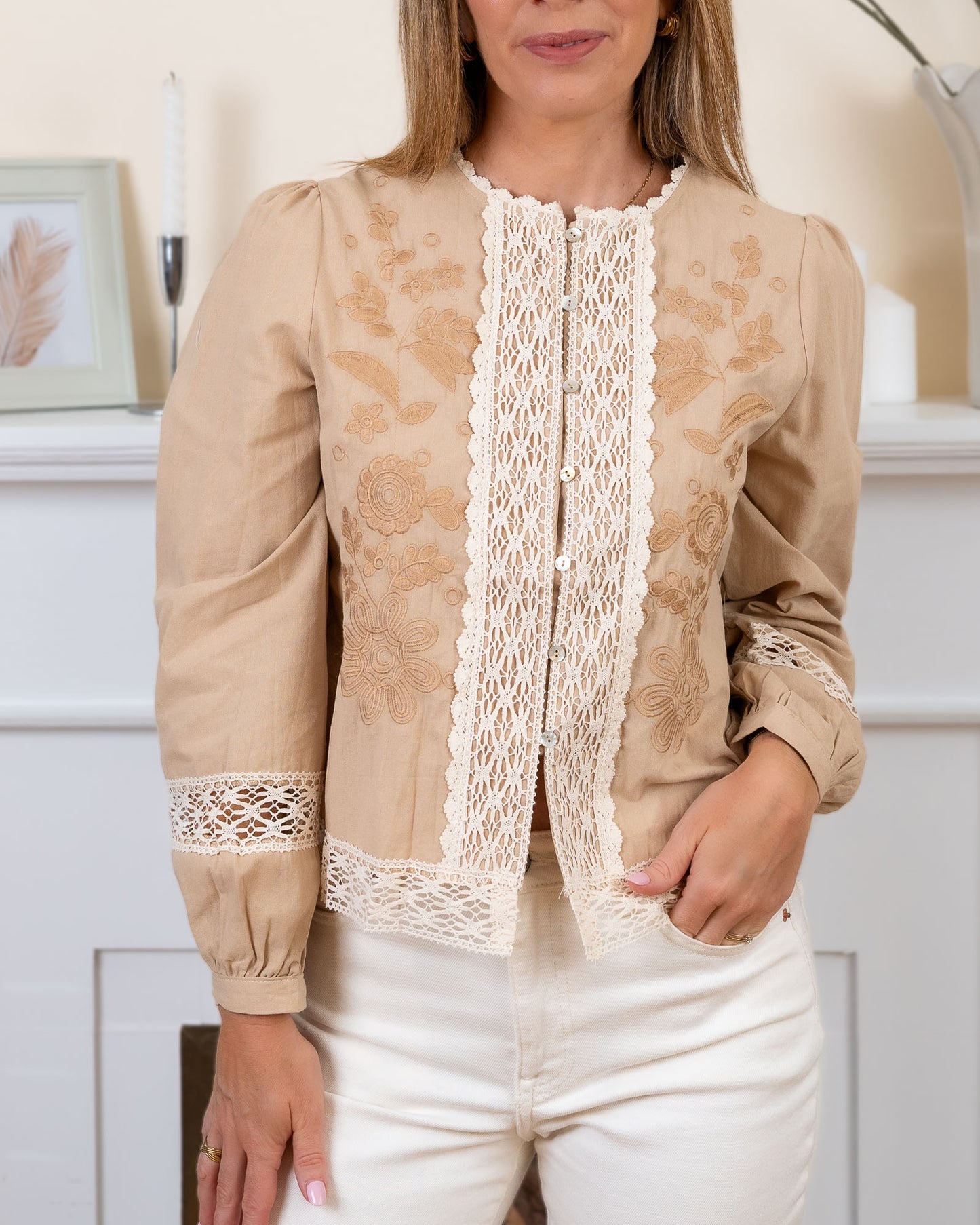 Beige Marianne Blouse