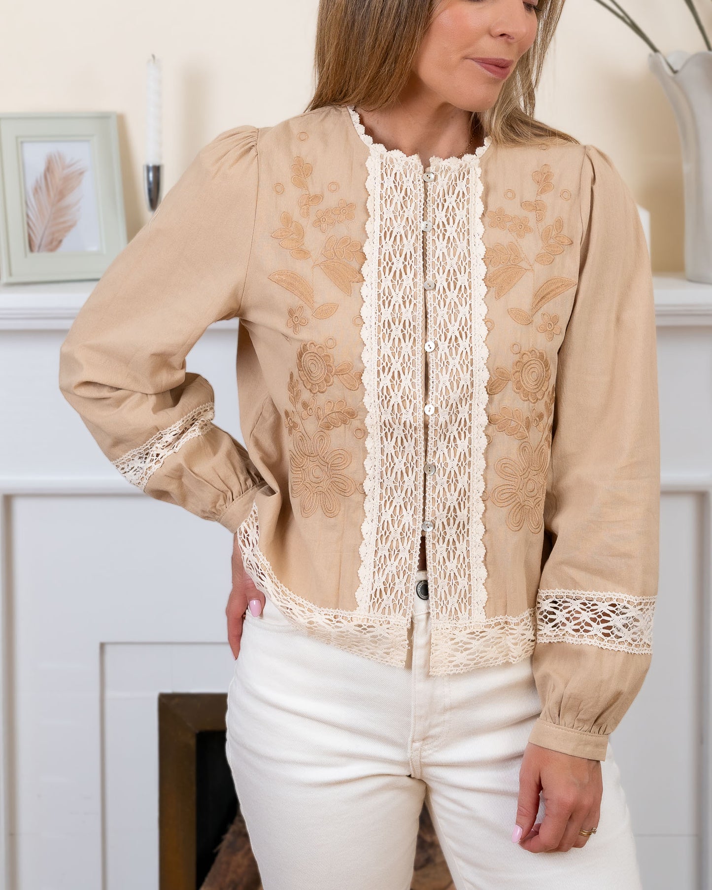Beige Marianne Blouse