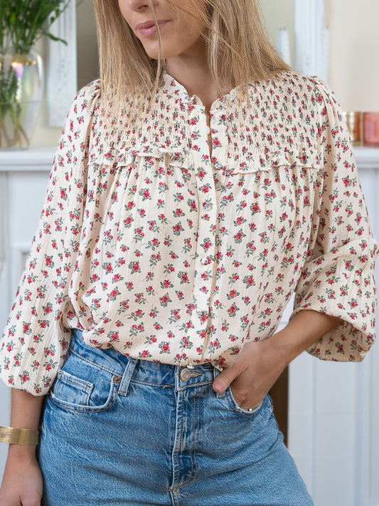 Beige Tam blouse