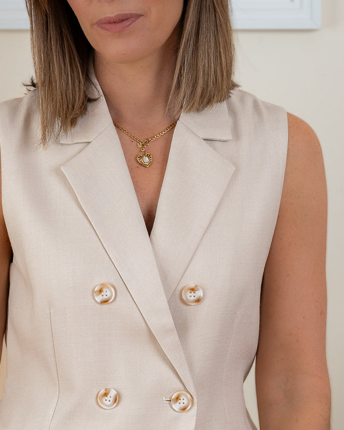 Beige Ivy Waistcoat