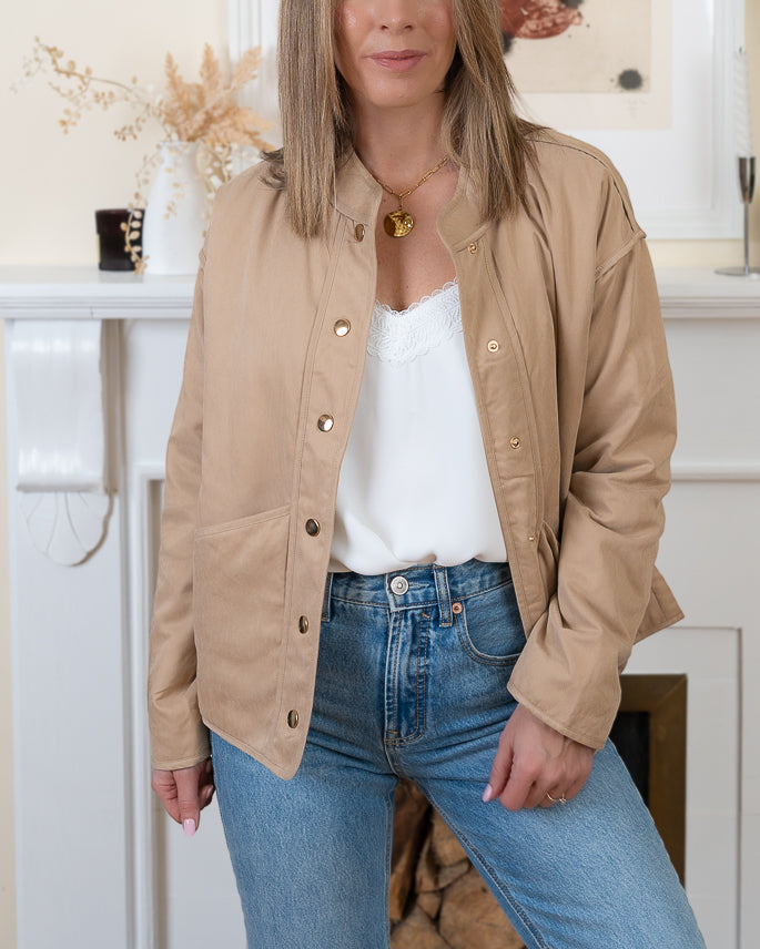 Beige Lisboa Bomber