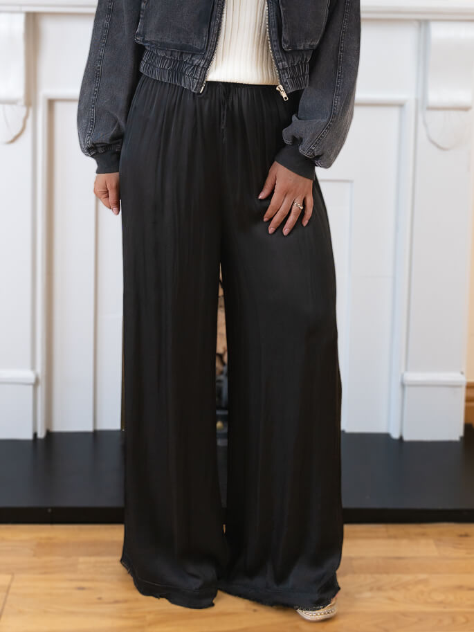 Black Silky Trousers