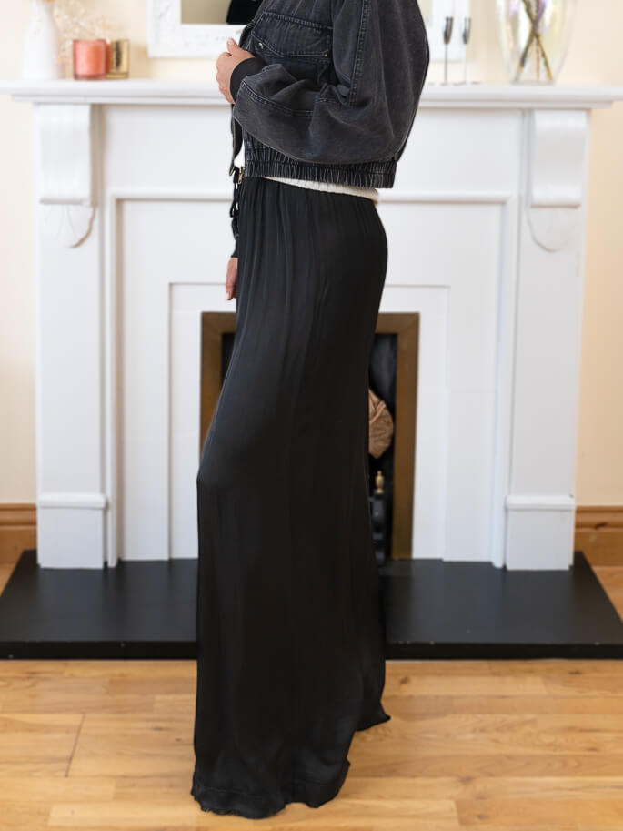 Black Silky Trousers