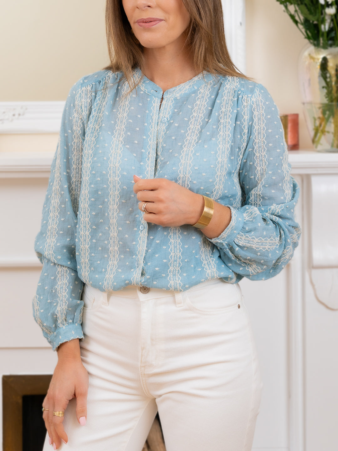 Blue Adela Blouse