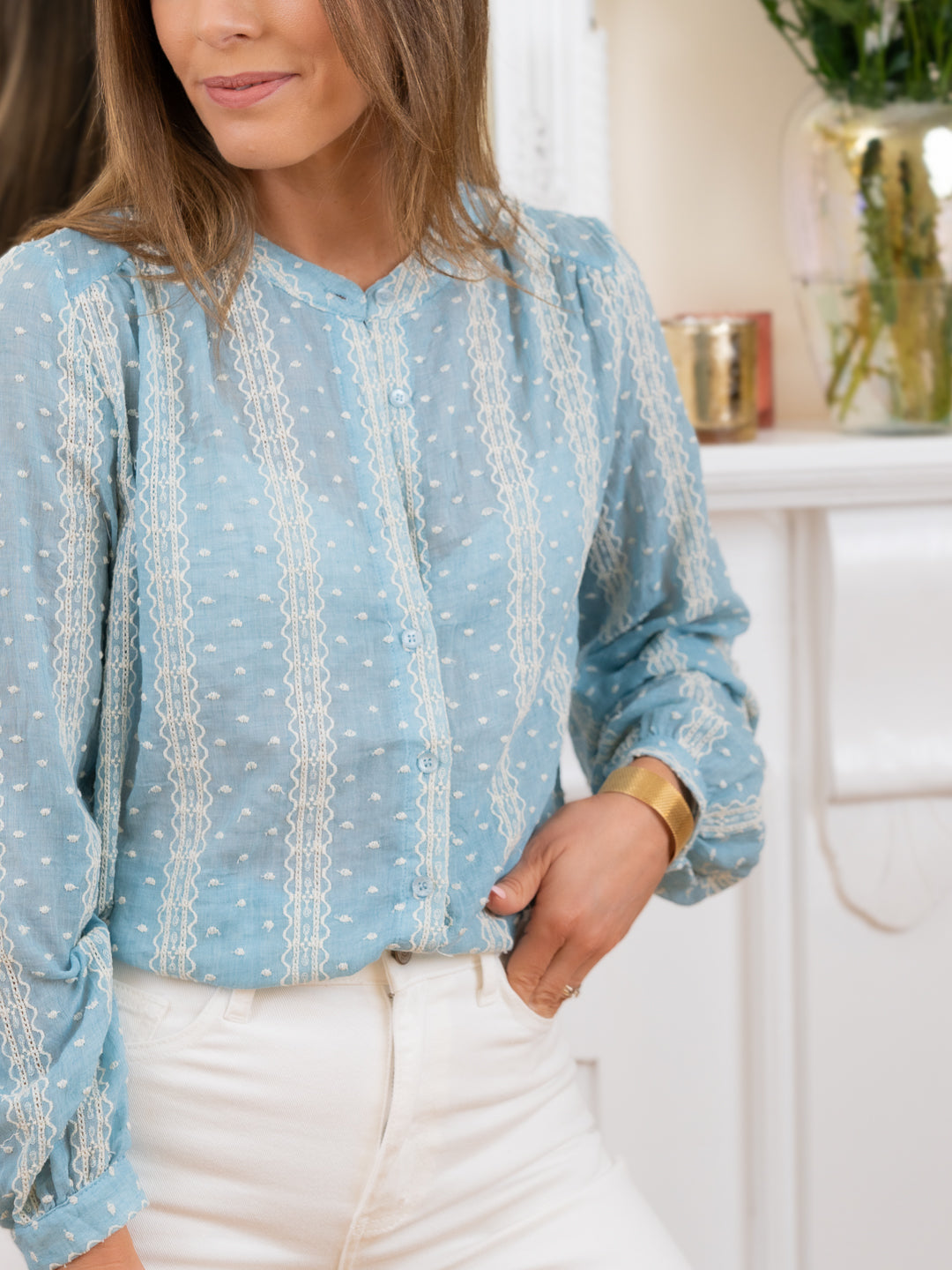 Blue Adela Blouse