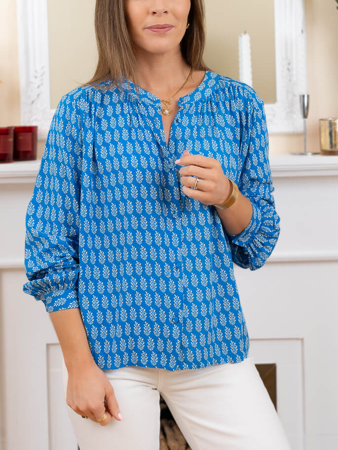 Blue Alana Blouse