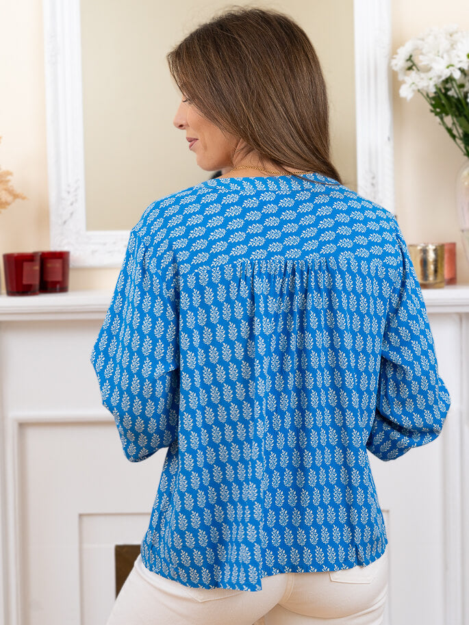 Blue Alana Blouse