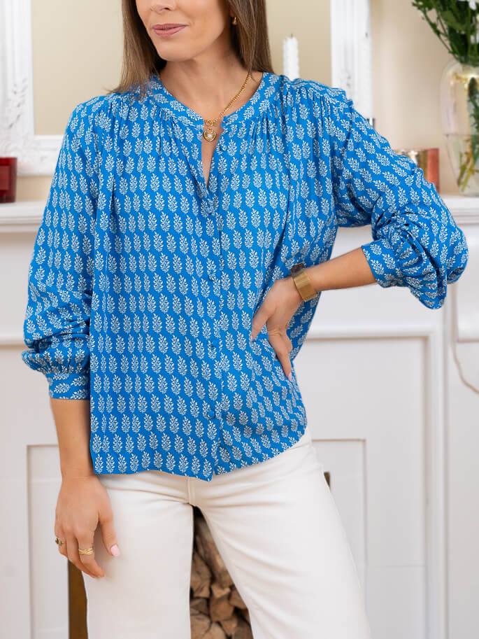 Blue Alana Blouse